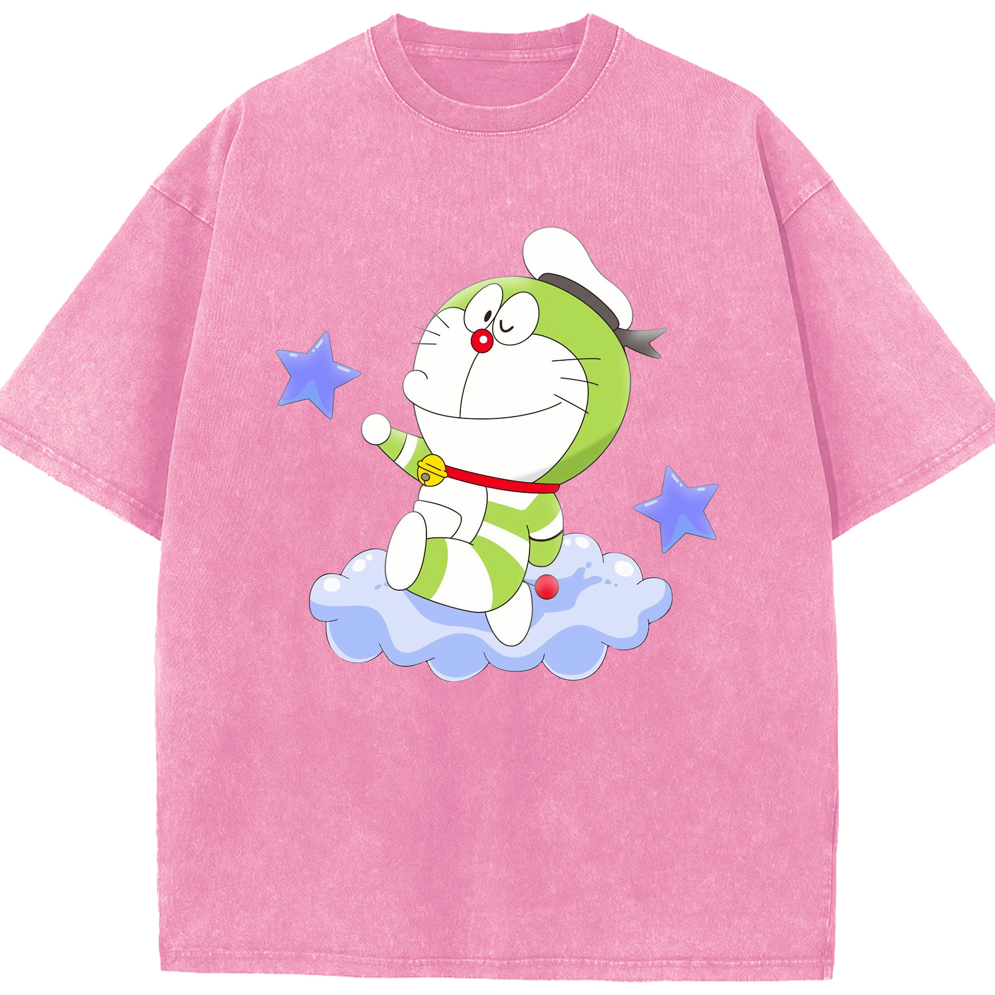 （画像用） ドラえもん Doraemon 綿100% ヴィンテージ風 半袖Tシャツ（フロントプリント）